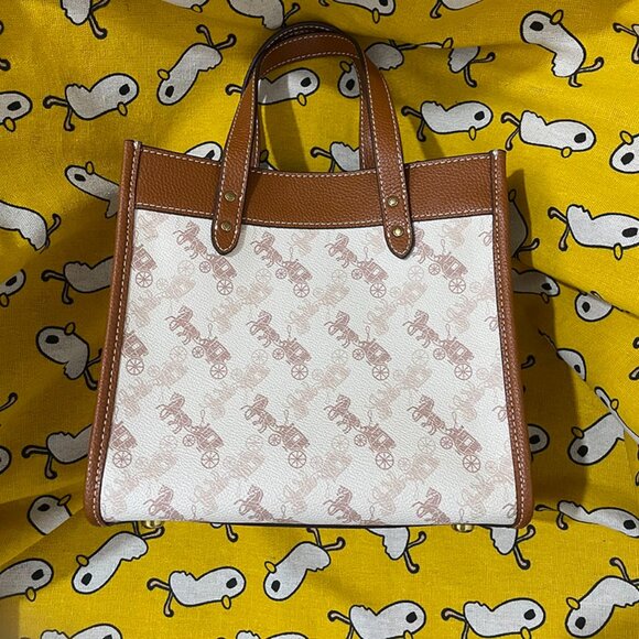 Coach Classic Print Leather Tote Bag - Picture 4 of 8